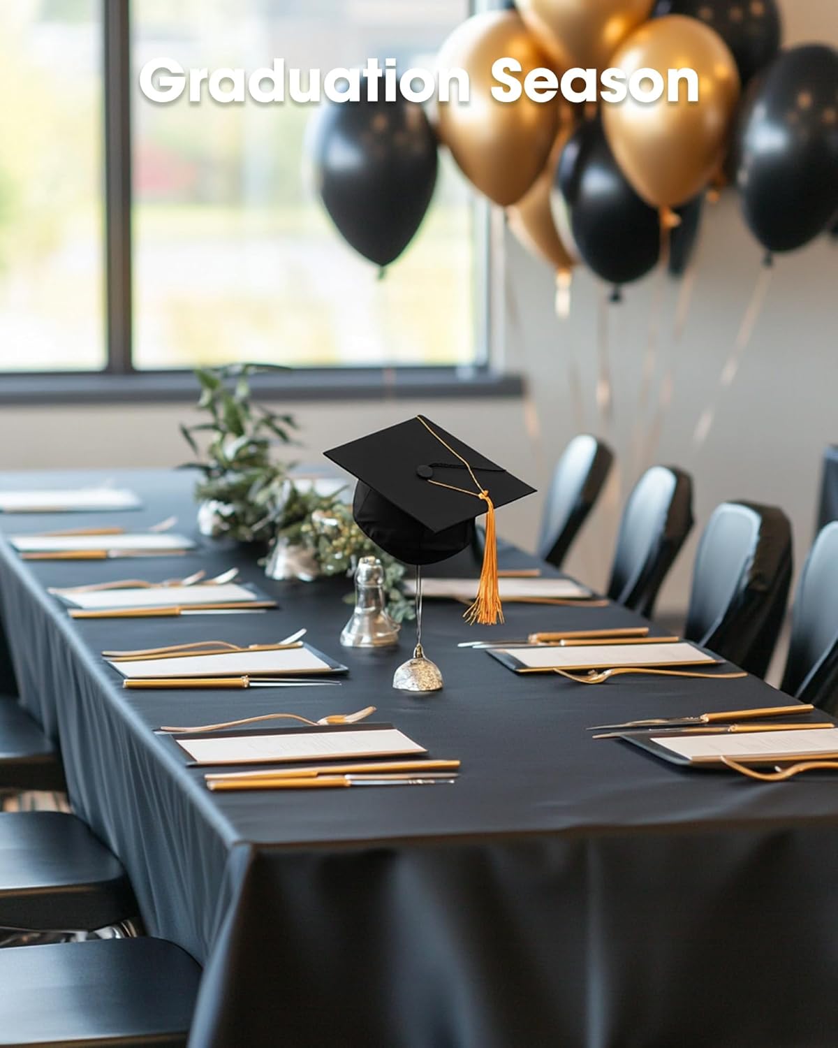 Pureegg Plastic Table Cloth Disposable 10 Pack, 54 x 108 Inch Table Cloths, Halloween Party Decorations, Summerween Decor, Halloween Tablecloths, Rectangle, Plastic Cover, Leakproof & Sturdy, Black - Image 8