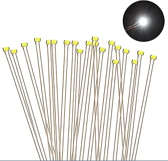 Evemodel C0603W 20pcs Pre-Welded Micro 0.1mm Copper Wired White - Foto 4