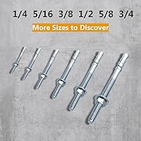 Vista 5 de Party Animals Anclaje de cuña de 3/8 x 5 pulgadas, 50 piezas de pernos de anclaje industriales cincados para cemento, hormigón