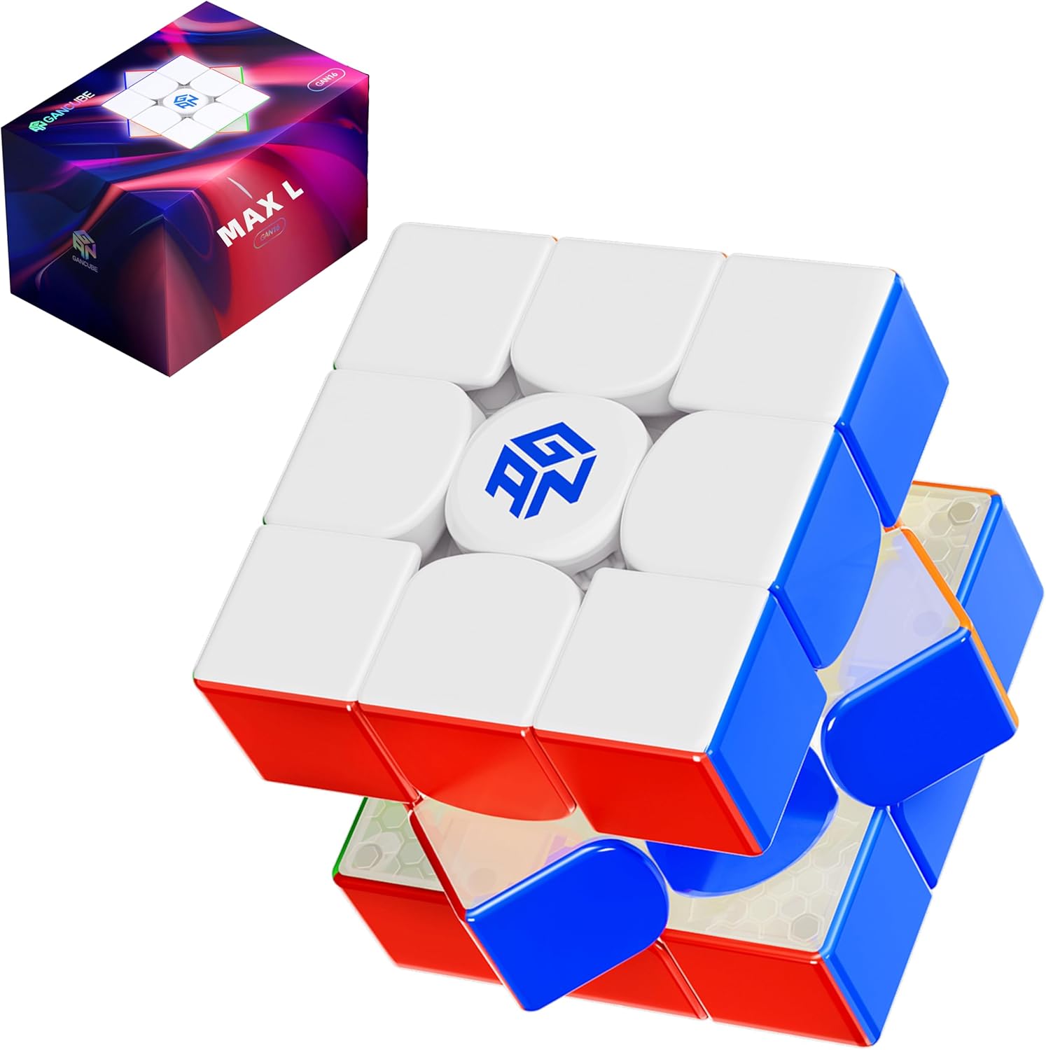 CuberShop GAN 16 MagLev Max L 57mm (2.24 in), UV Coated Large 3x3 Magnetic Speed Cube, 2026 Gans Flagship Premium, Professional 3x3 GAN16 Brain Teaser Puzzle, Stable Control Top-Tier Edition Gan Cube