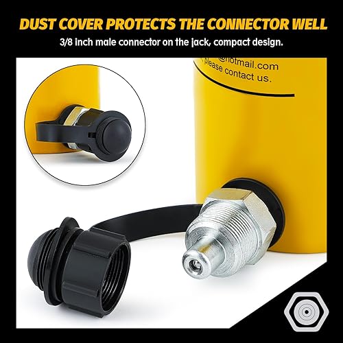 Miniatura 4 de NEWTRY 20 toneladas hidráulico Ram Jack Multi-Sección Stroke 8"200mm Tipo largo Cilindro hidráulico portátil Industrial Lift Jack