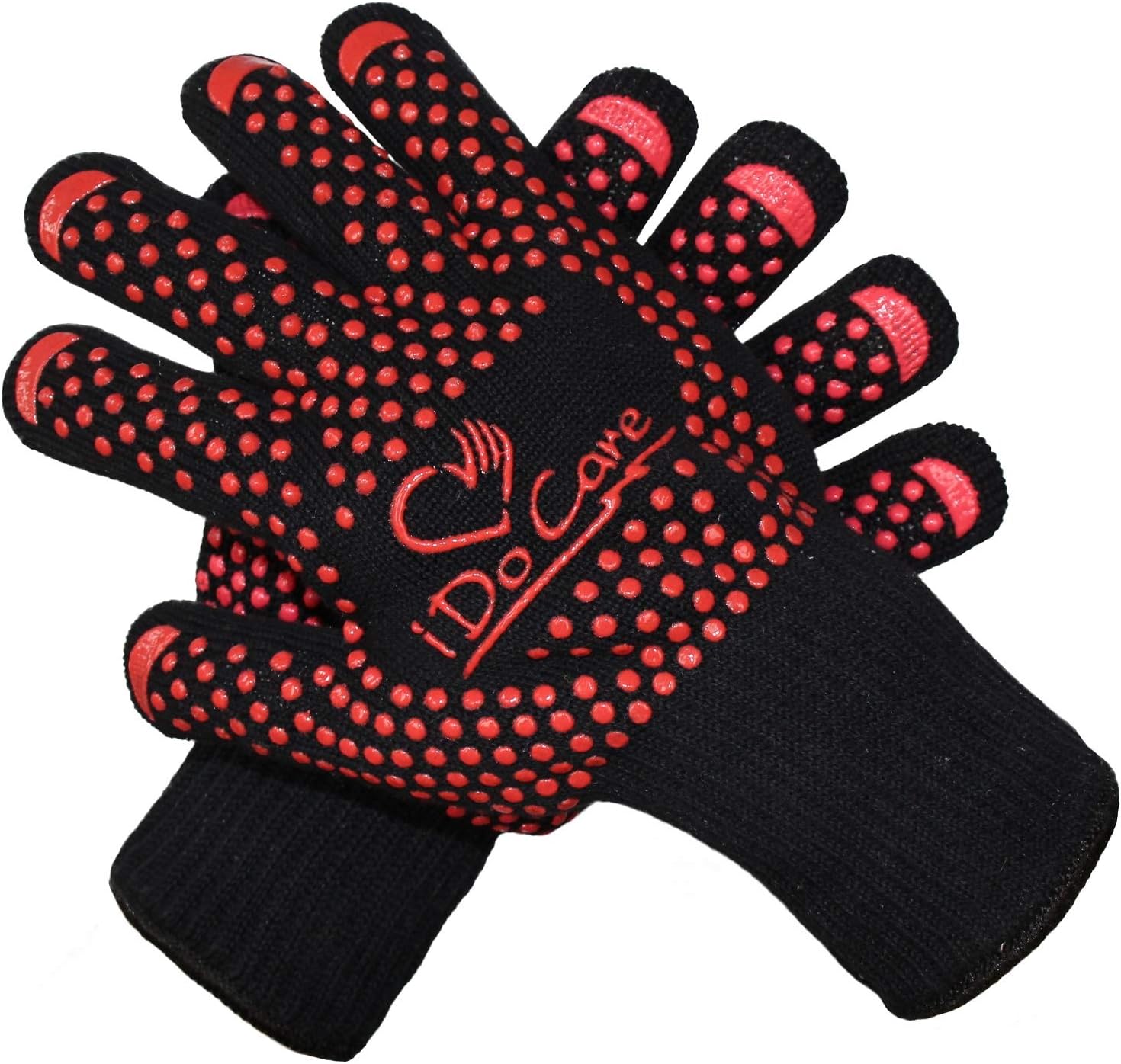 Heat Resistant Oven Gloves, Cooking Gloves, Baking, Oven & Barbecue Gloves, Fire Gloves for Fireplace & Fire Pit, Use as Grilling Gloves & BBQ Gloves, Smoker, Grill & Kitchen Accessories