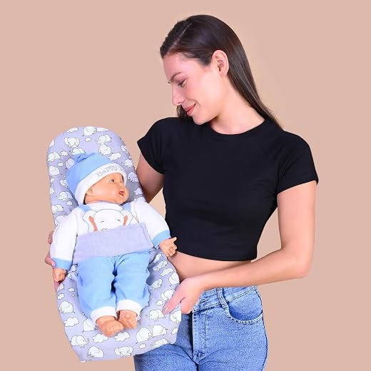 HOOPA 2-in-1 Infant Carrier for Newborn (0–4 Months) | Reclined Carrying & Breastfeeding Support | Strong Back Support | I...