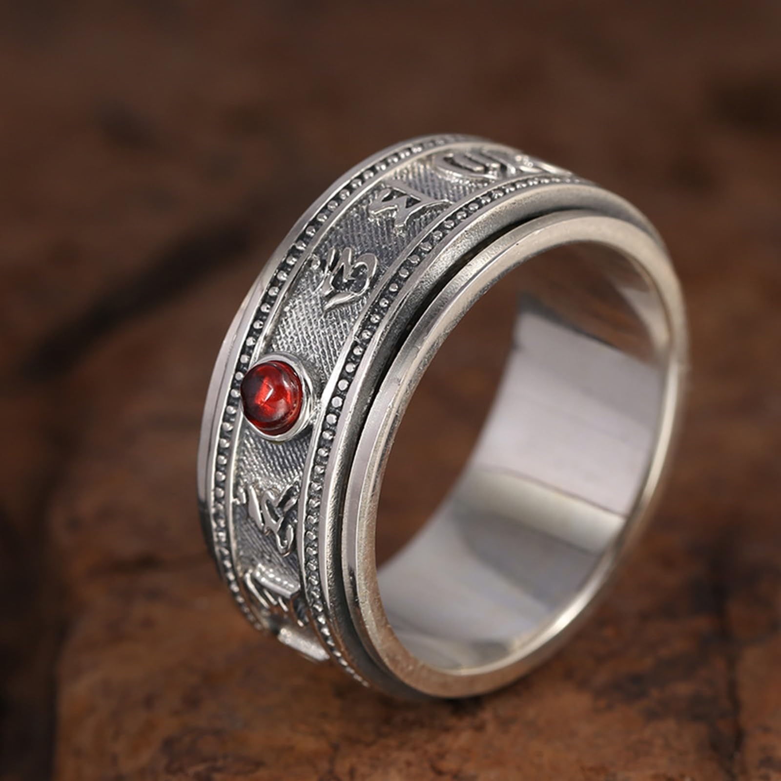 Bague en Argent 925 pour Homme Anti Stress
