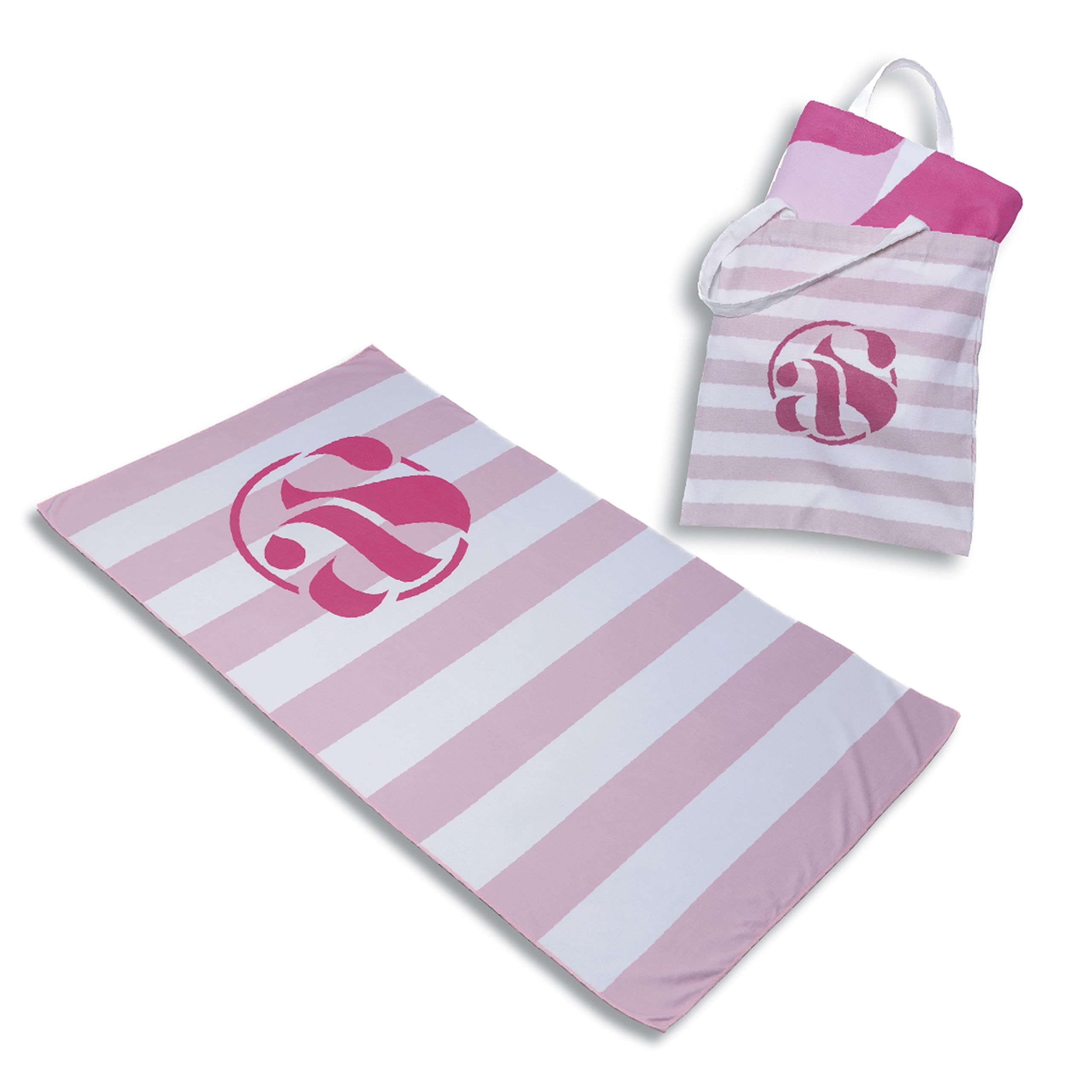 Toalla De Playa Grande Mujer - Toallas para Niñas Edicion Limitada, Diseño Exclusivo Rosa Y Azul, Ideal para Niñas Y Adultos - Microfibra Suave (Rayas Rosa)