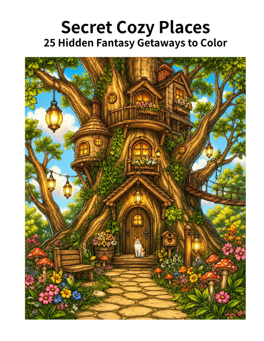 Secret Cozy Places: 25 Hidden Fantasy Getaways to Color (secret cozy series)