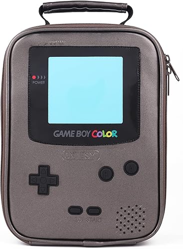 Miniatura 2 de ONTESY Gameboy - Lonchera de cuero reutilizable, impermeable, con aislamiento térmico, bolsa de juguete para niños, niñas, niños, adolescentes,