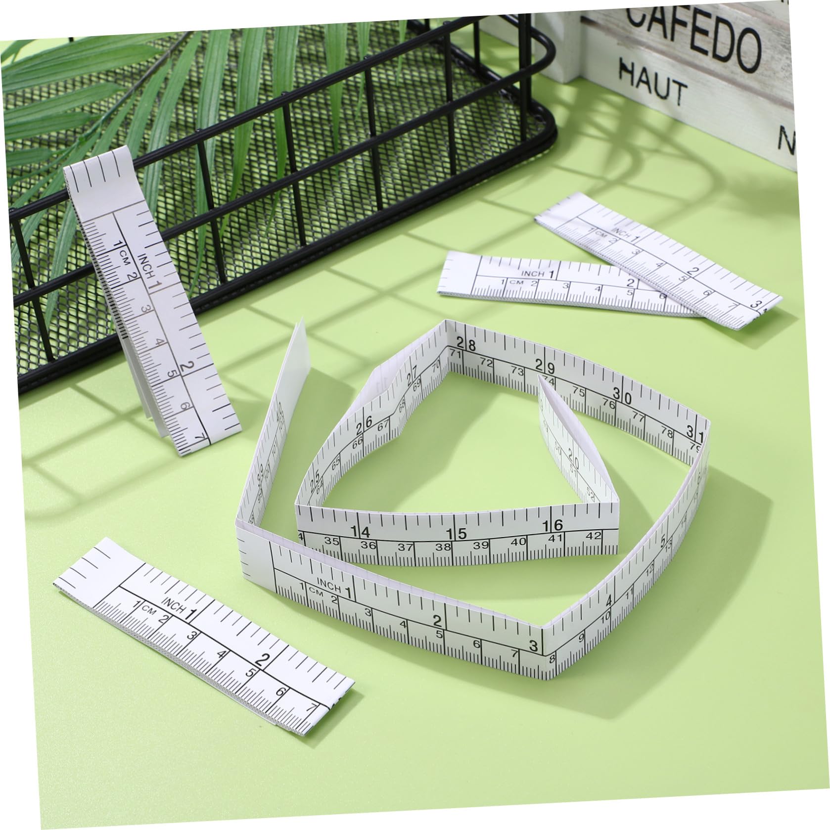 NUOBESTY Lot De 25 Mètres Ruban En Papier Jetable, Graduations Claires Et Doubles, Pour Mesure Corporelle Et Loisirs Créatifs