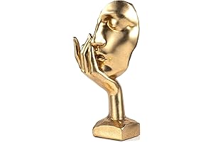 Thinker Statue: Enigmatic Home Decor in Gold