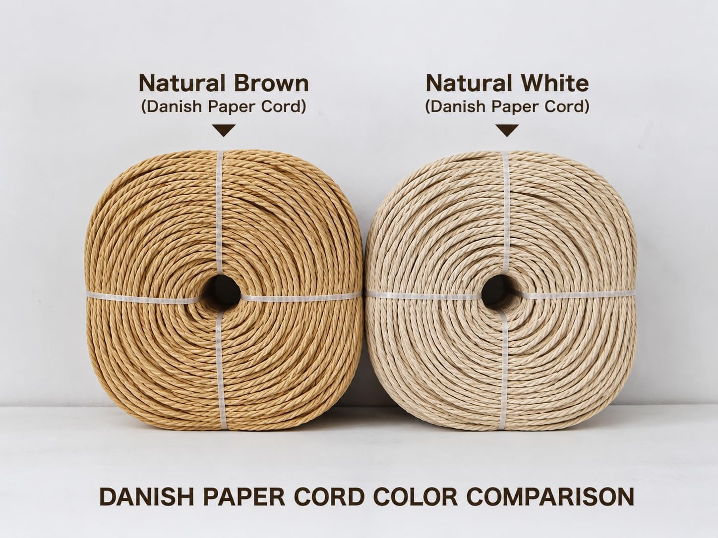 4mm Laced Danish Paper Cord (1KG) Natural Brown