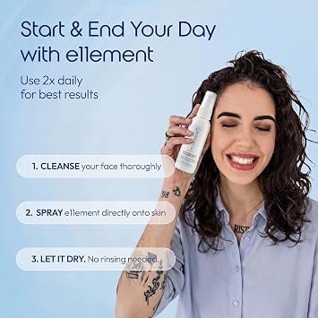 e11ement Hypochlorous Acid Spray for Skin, HOCl Facial Mist & Body Spray, Skin Cleanser for Face, Acne Prone & Sensitive Skin, Fragrance Free, All Skin Types & All Ages (2 oz)