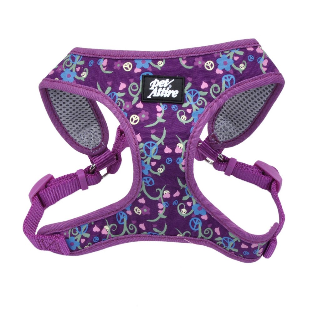 Coastal pet Attire Purple Bouquet XS Harness 8-14 lbs 16-19" Girth