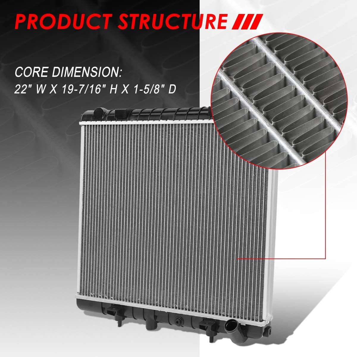 Auto Dynasty Radiator Compatible with 99-02 Land Rover Range Rover AT, DPI 2914 Factory Style 1-Row Cooling Radiator, Aluminum Core