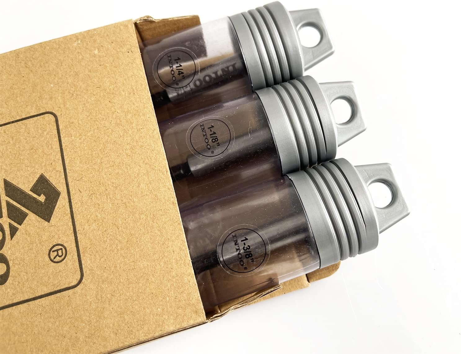 INTOO Forstner Bit Set 3Pcs Hex Shank,1-1/8",1-1/4",1-3/8" Multi Sided Shank Wood Drill Bits Set