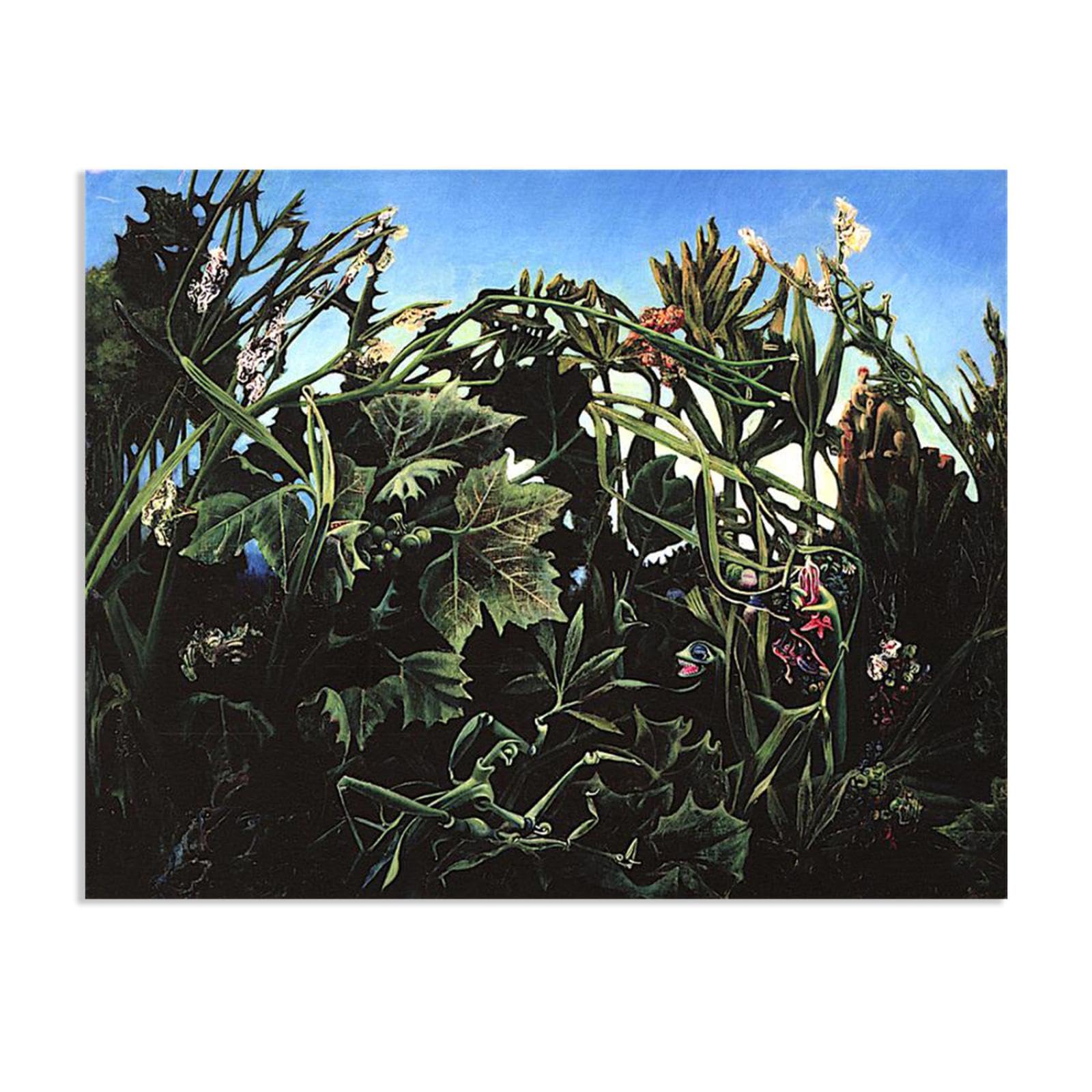 MYCGGDGH Max Ernst Canvas Wall Art Reproductions of Famous Paintings The Joy of Life Giclée Prints Abstract Gifts Aesthetic Wall Decor for Living room bathroom 65x50cm(26x19in) Frameless