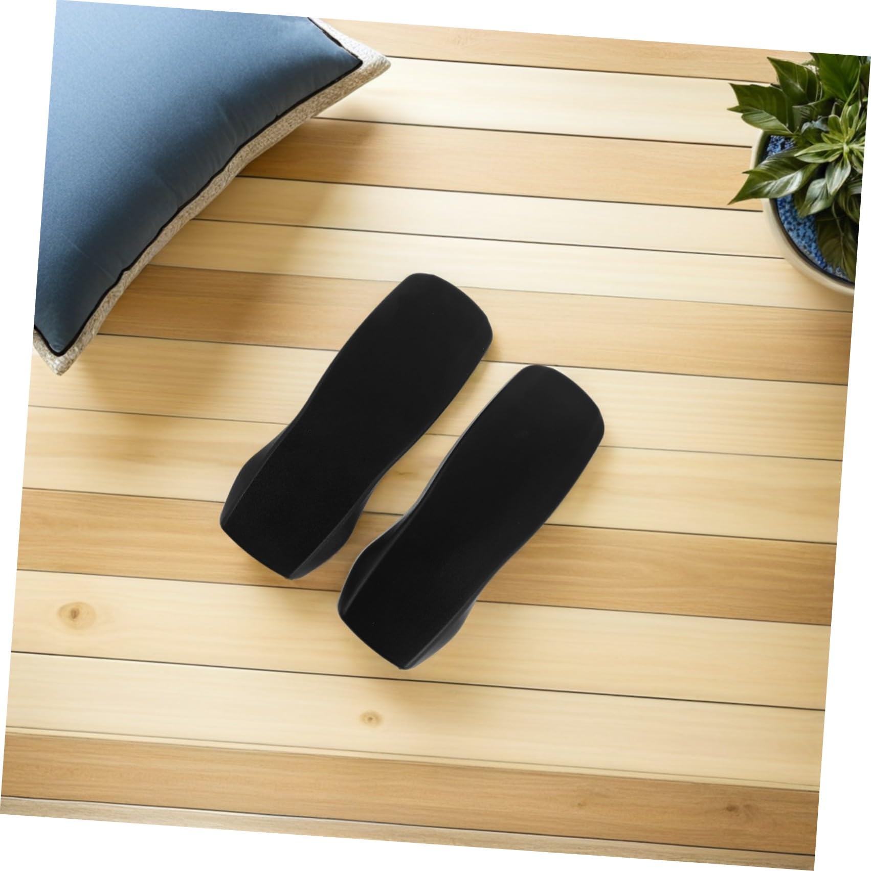 TOYANDONA 2 Piezas Almohadilla para Reposabrazos de Silla de Oficina Reemplazo del Reposabrazos PU Negro 26x9,2x2,5cm Distancia de Montaje 4 para Silla de Oficina