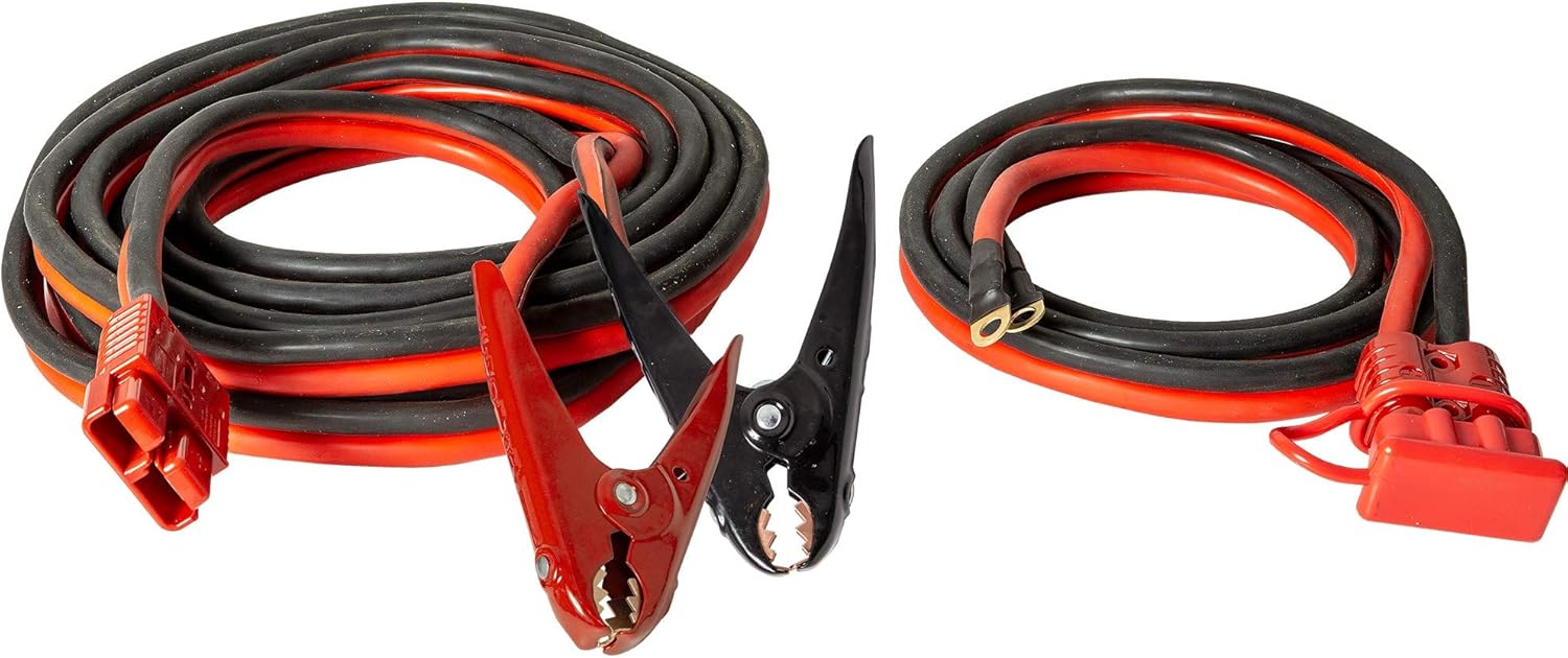 Buyers Products 5601032 32.5 Foot Long Booster Cables, Quick Connect Jumper Cable, 2 Gauge, 800 Amp, Roadside Assistance for Dead Battery