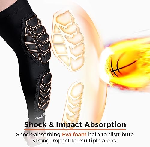 Miniatura 5 de COOLOMG Almohadillas acolchadas para el antebrazo y el codo, soporte de protección para jóvenes, niños y adultos, 1 par