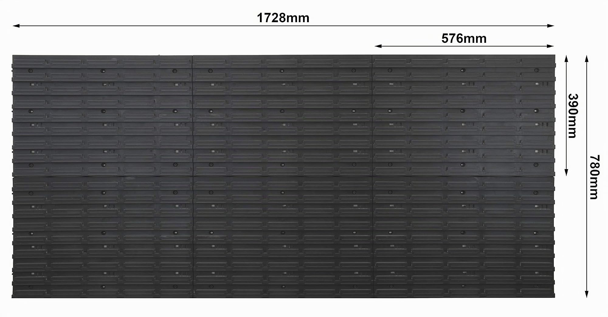 REXXER Werkzeugwand mit Sichtlagerboxen – 6 Paneele, 113 Teile | 1728 x 780 mm, Werkzeughalter und Sichtlagerboxen, modulares Ordnungssystem für Werkstatt, Garage und Keller