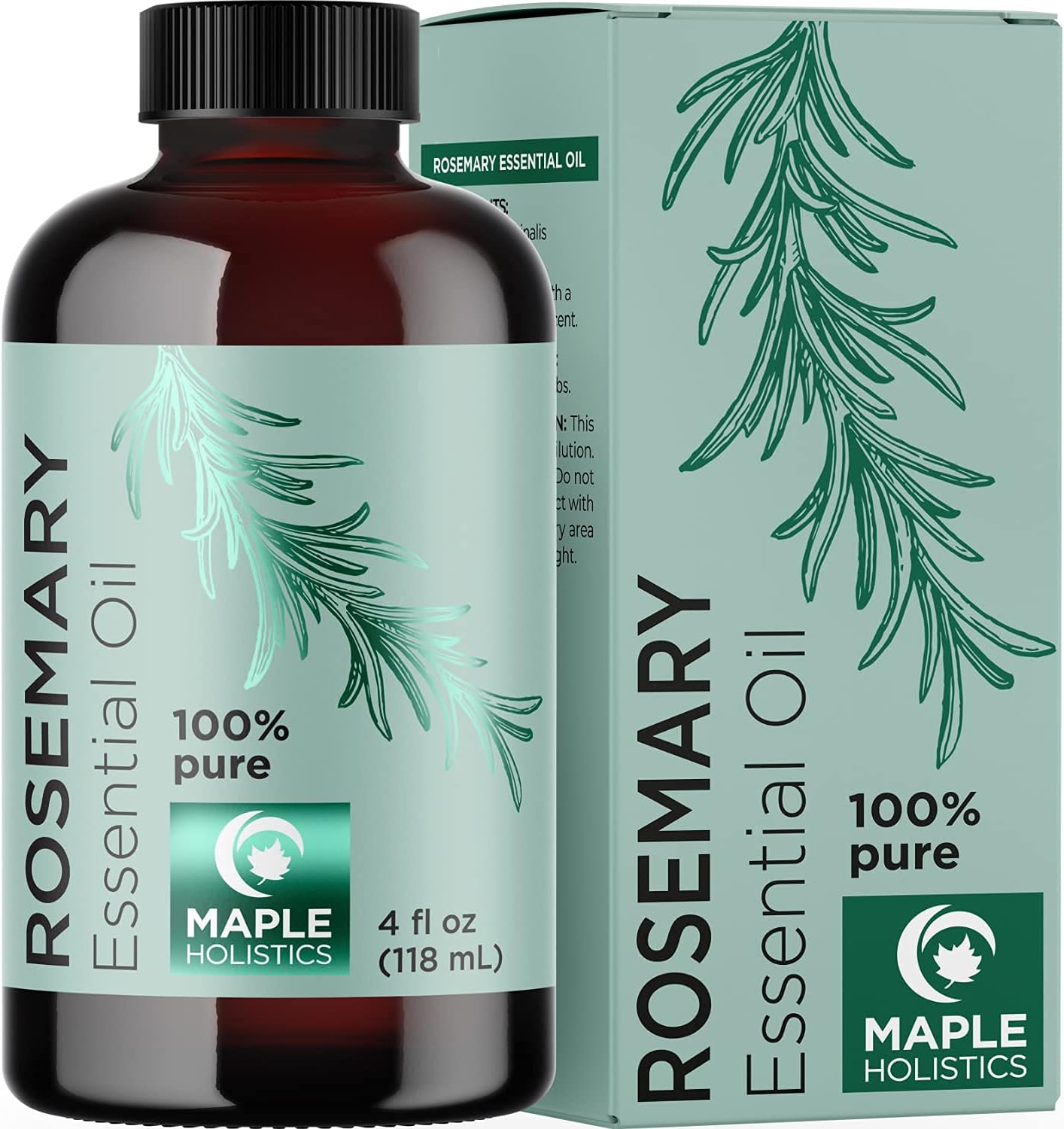 Undiluted Rosemary Essential Oil with Dropper - Topical Rosemary Oil for Hair Skin and Nails and Refreshing Aromatherapy Oils for Diffuser - Pure Rosemary Essential Oils for Diffusers for Home 4oz : Health & Household