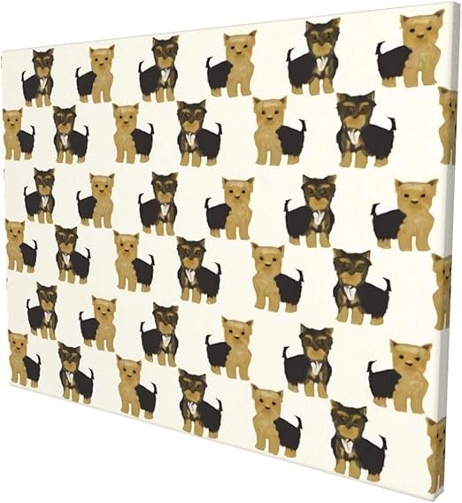 Amazon Co Jp 絵画 ヨークシャーテリアかわいいヨーキー犬ペット 装飾画 壁掛け油彩画抽象画現代ポップアート玄関 リビングと寝室の飾りに部屋装飾 30cm X 40cm ホーム キッチン