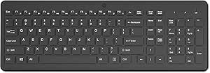 HP 220 Wireless Keyboard - 2.4GHz Connectivity w/Data Encryption - Low-Profile Chiclet Keys - Win/Mac - Laptop, PC Compatible - Shortcut Keys &amp; Num Pad - LED Num, Caps, &amp; Scroll Lock