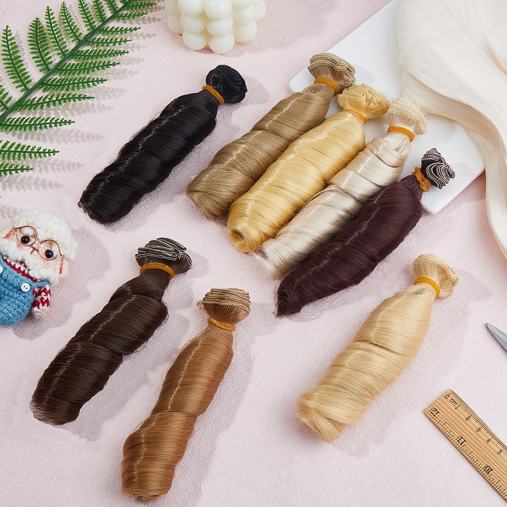 SUPERFINDINGS 10 Styles Tenderness Doll Hair Wefts DIY Doll Hair Crafts Accessories Doll Wig Doll Straight Hair Doll Hair Extensions Doll Making Arts Supplies - Image 4