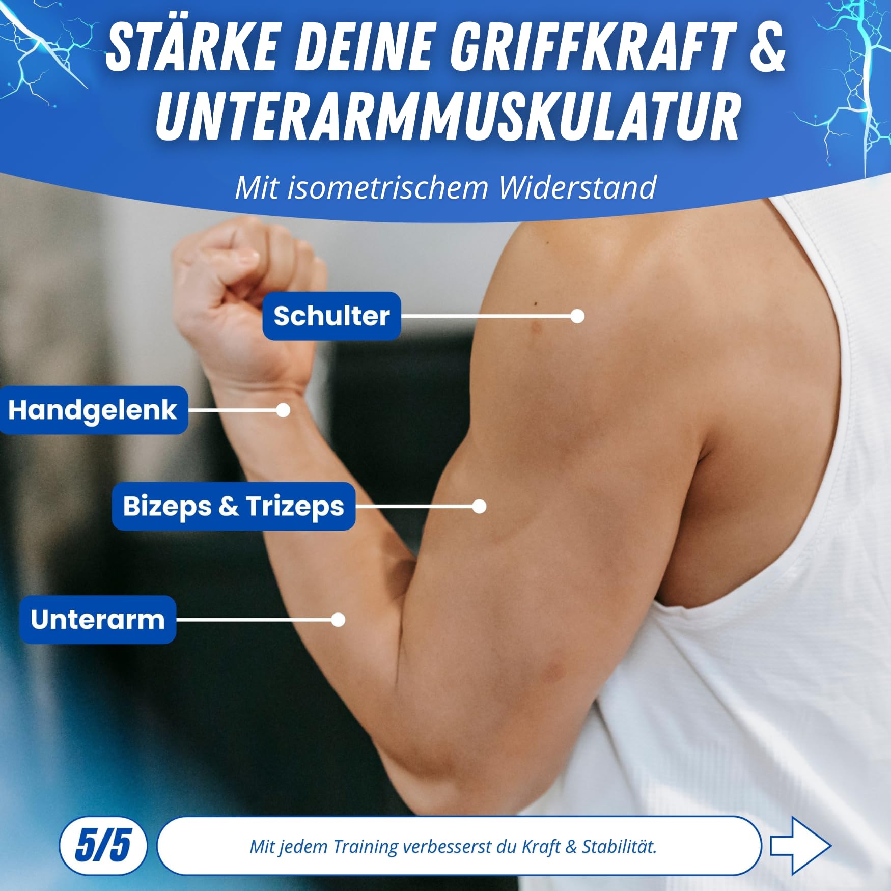 Gyro Ball – Hand-Gyroskop zur Stärkung, Rehabilitation und Erholung von Hand, Handgelenk und Unterarm beim Training