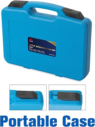 Miniatura 6 de ROTATION 8-Piece Magnetic Screwdrivers Set with Nichrome tip, 4 Phillips and 4 Slotted Tips, Professional Cushion Grip Screwdriver Set with High