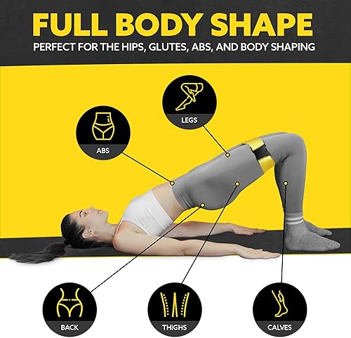 Vista 5 de Tribe Lifting - Bandas de resistencia de tela para glúteos y piernas Juego de 5 bandas de tela para entrenamiento Bandas gruesas de glúteos