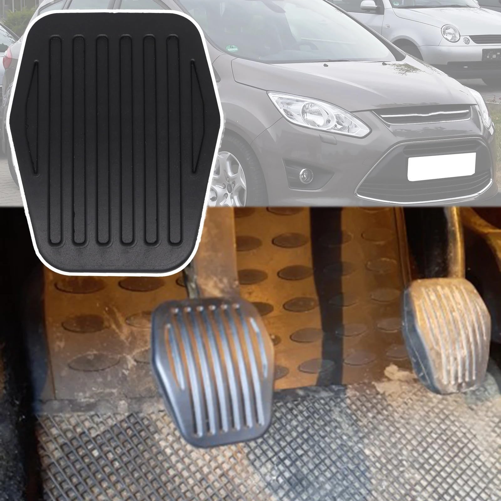 Copri Pedali Auto Pedali Auto Per Ford S-Max 2007 2008 2009 2010 2011 2012 2013 2014 Carburante Gas Freno Nessuna Foratura Pedale Parti Di Copertura Freni Pedaliera (Size : 3 pcs
