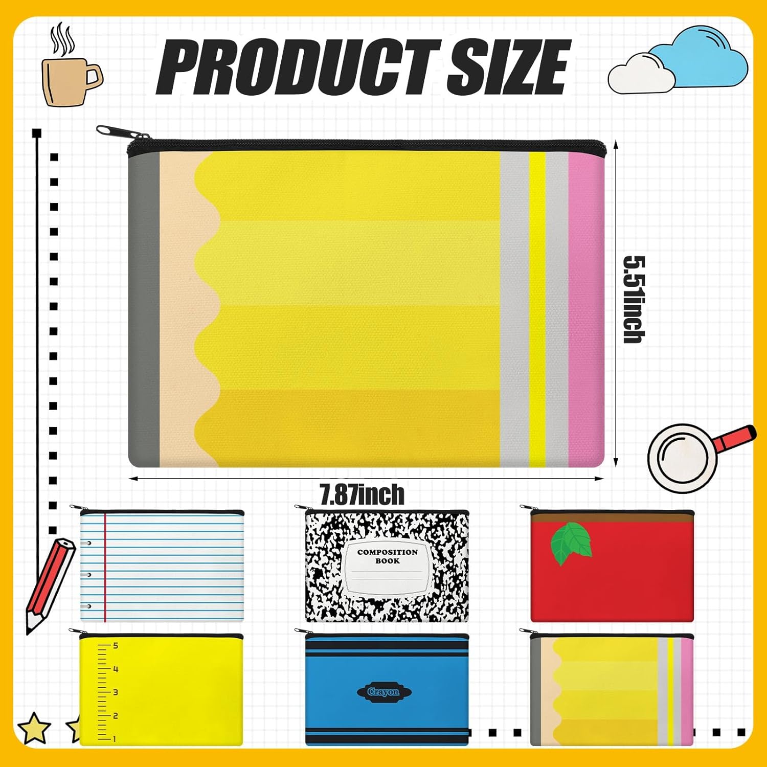 Teacher Appreciation Gifts Bulk Thank You Teacher Appreciation Gifts Reusable Plastic Coffee Cup Tumbler Makeup Bag Pouch Pencil Charms Keychain for Mentor(16 oz Tumbler) - Image 2