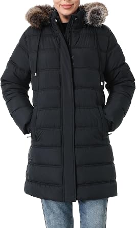 Women's Winter Coat Waterproof Long Puffer Jacket with Detachable Hood