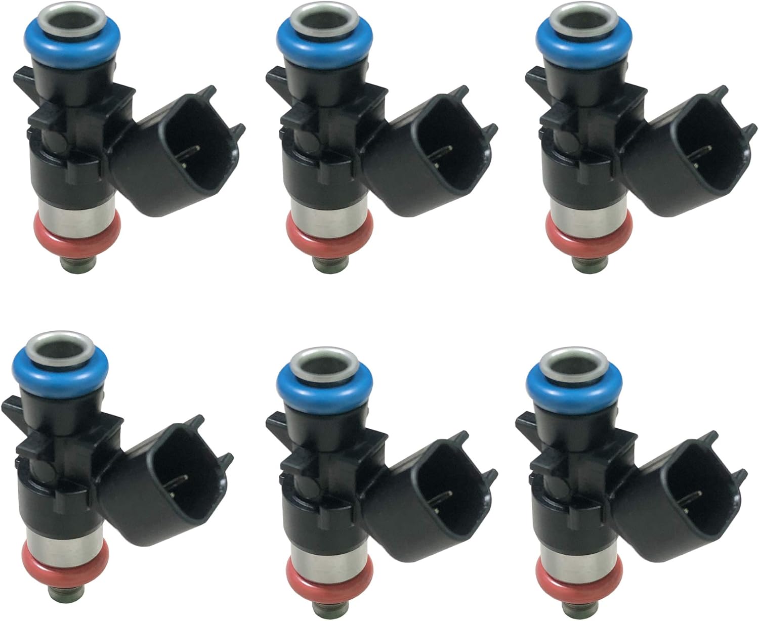 GzYcsFocusqp 6 Pcs Fuel Injectors 2011-2017 Compatible for Dodge Avenger Challenger Charger Durango Grand Caravan Journey Jeep Grand Cherokee Set of 6Jeep Wrangler V6 3.6L 05184085AD 0280158233