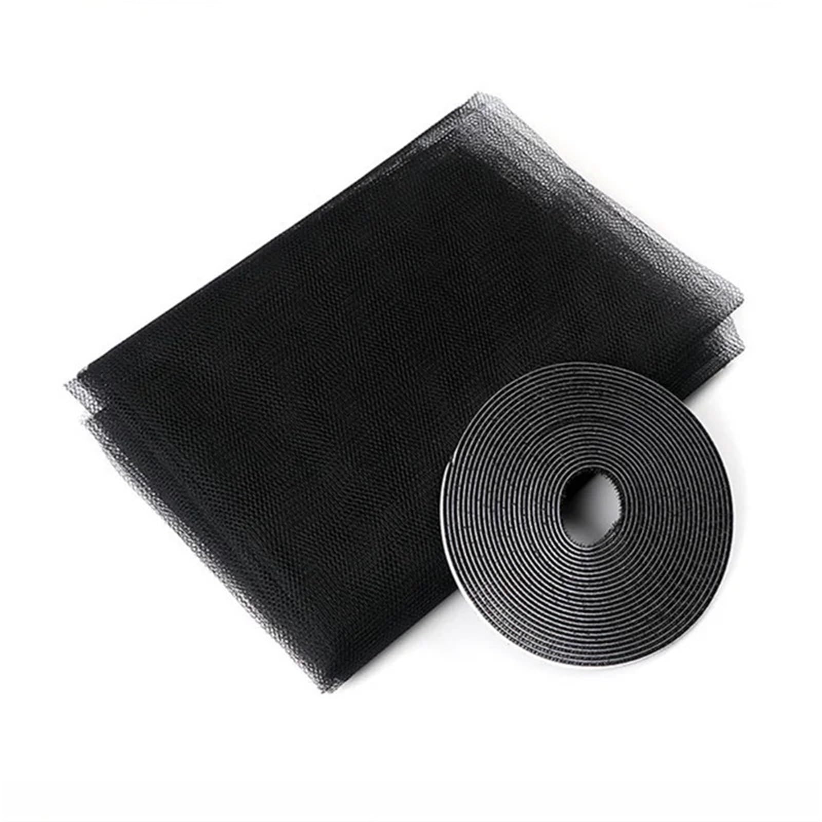 Fly Nets Door Self Room Window Protector Black Screen Curtains 130x150cm Nets Netting Anti Cortinas Insect Indoor Mosquito(Black,1.5x2m)