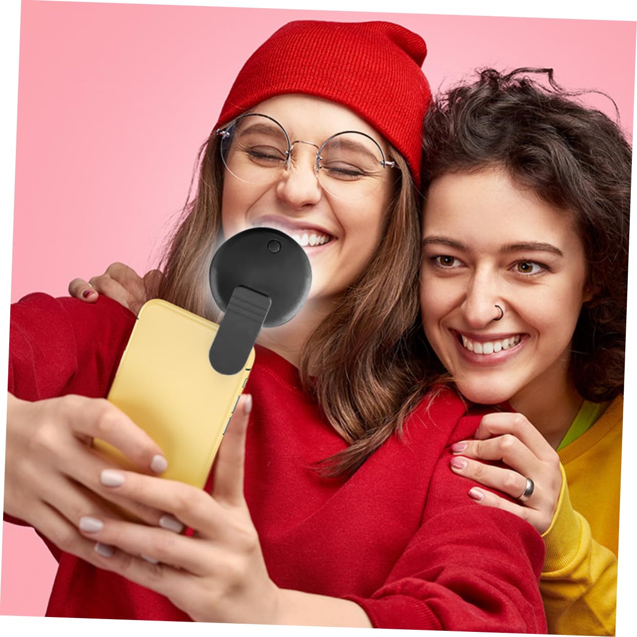 Angoily Ring Light for Phone Selfie Fill Clip-on Light 9 LEDs for Streaming Photography