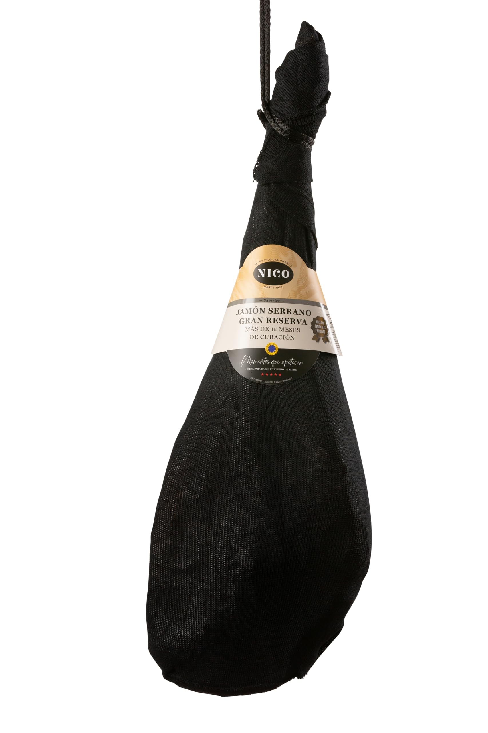 Nico Jamones - JAMÓN SERRANO GRAN RESERVA. 6,5-7,5 kg. Curación de más de 14 meses. Selección especial.
