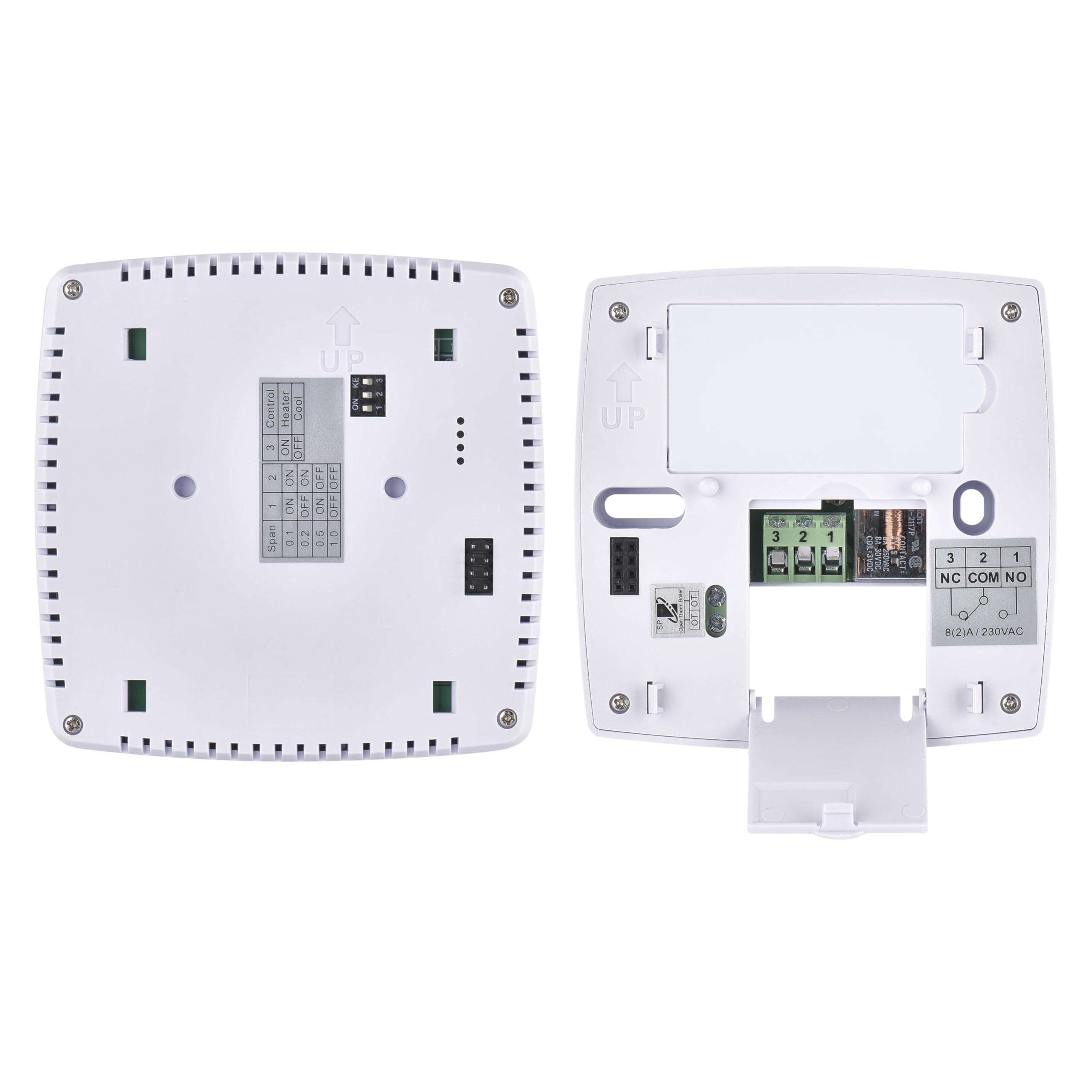EMOS - Termostato digitale per ambiente con OpenTherm - programmabile, cablato, 2 batterie da 1,5 V - Sistemi di riscaldamento/raffreddamento - Regolazione della temperatura 7-30 °C - Montaggio a