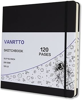 Amazon.co.jp: ハードカバー 正方形 スケッチブック 120ポンド/200GSM