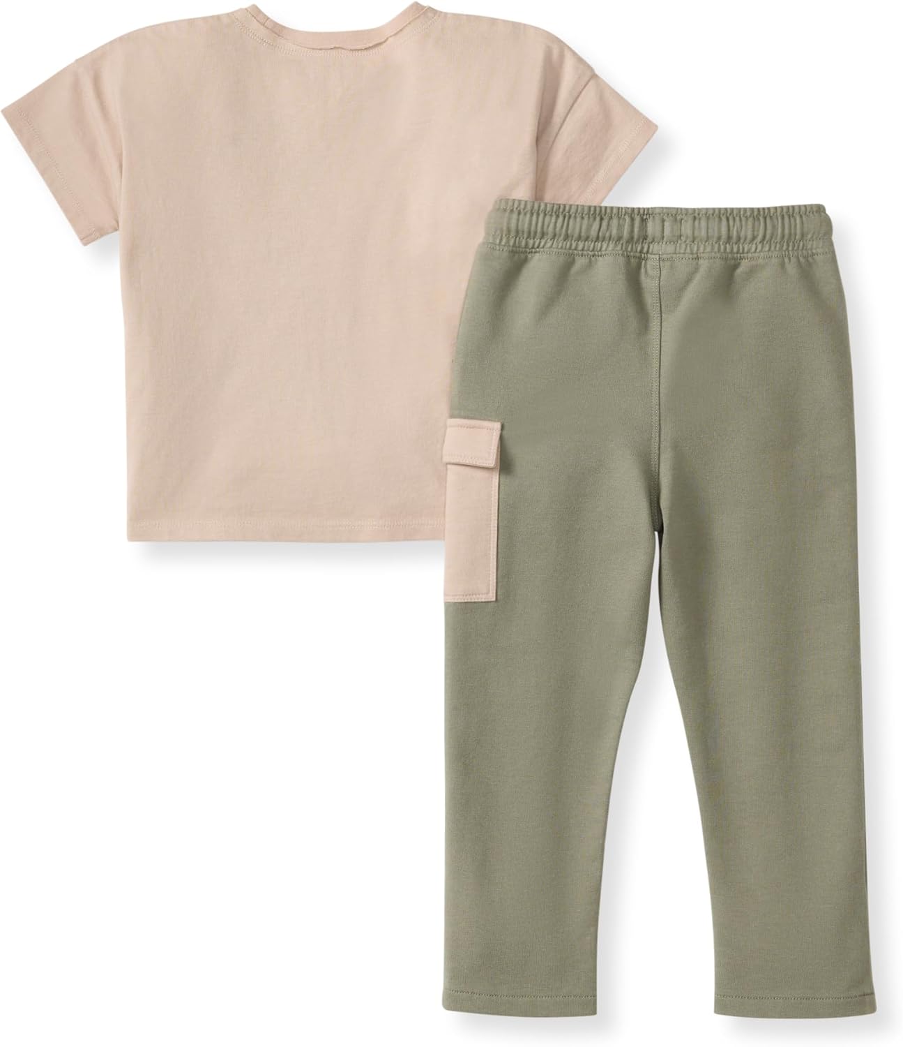 Burt's Bees Baby Baby Boys Short Sleeve Shirt and Pant Set, Top & Bottom Outfit Bundle, 100% Organic Cotton - Image 2