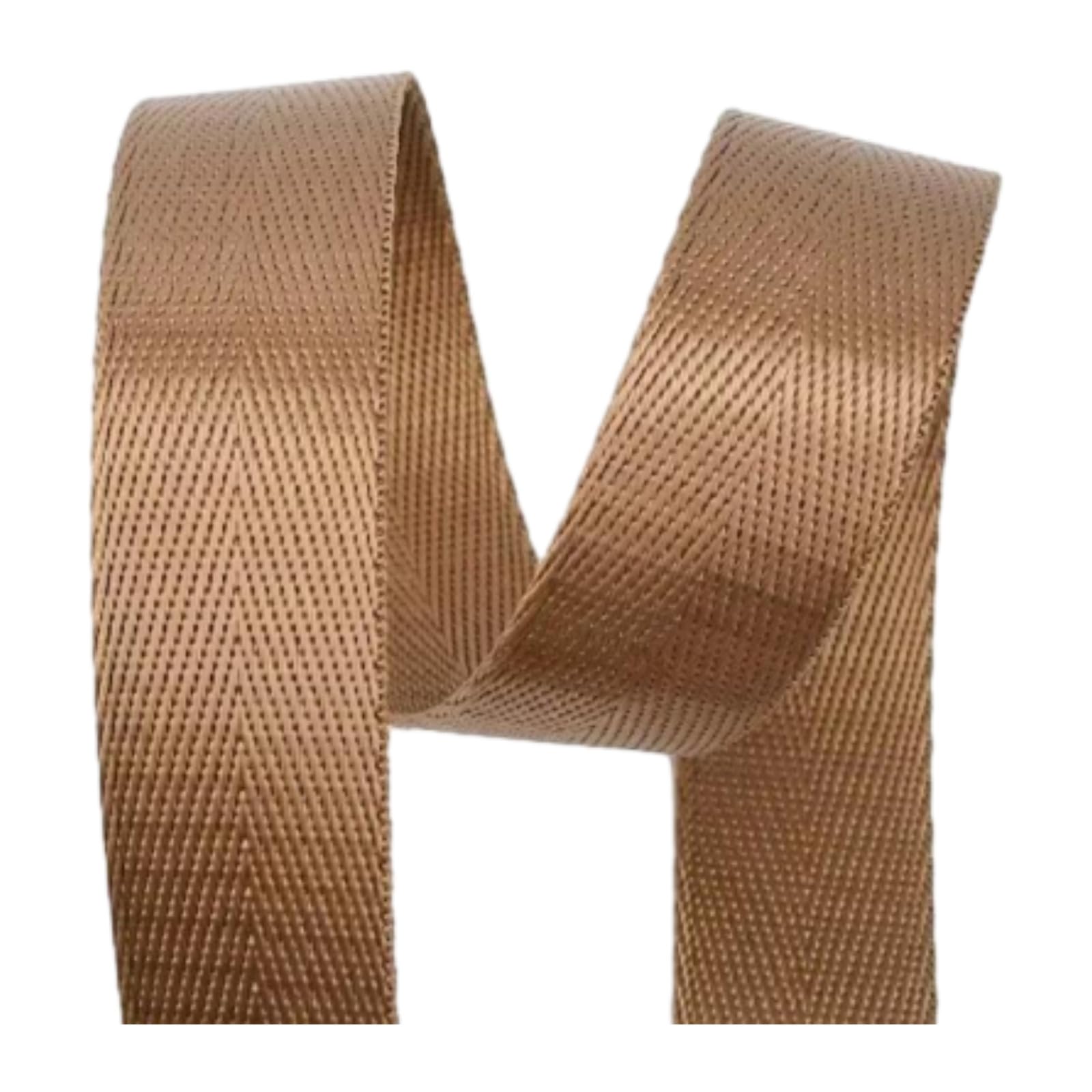 5M 20-38mm Nylon Webbing Band, Strap Bag Backpack Material, Sewing Binding Tape,Khaki,25mm — image 1