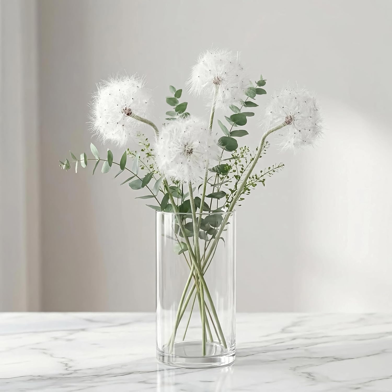 TOPIA Artificial Dandelion Flowers Lovely Faux Dandelion Flowers for Home Decoration (4 Pcs) (White) - Image 4