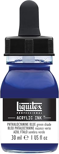 Vista 109 de Liquitex - Pintura acrílica profesional INK! Jarro de 1 onza, color blanco de titanio Umber crudo transparente