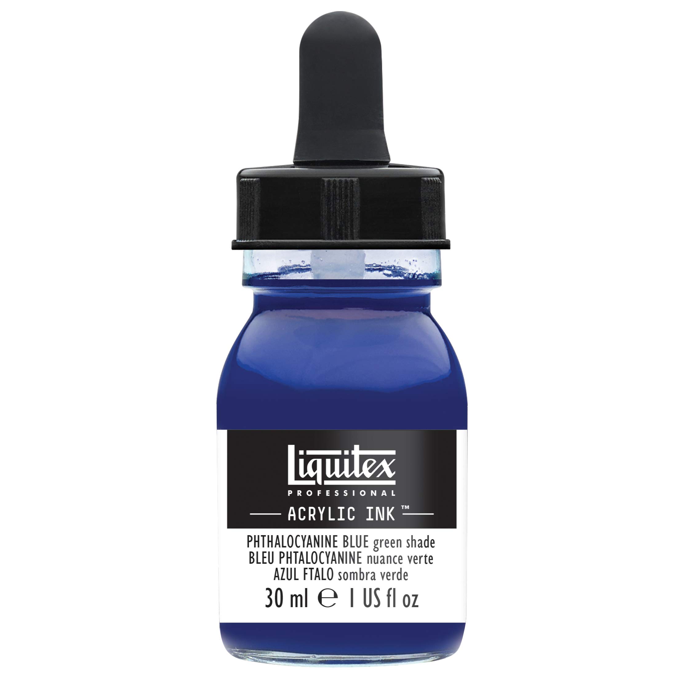 Liquitex 4260316 liquid Professional Acrylic Paints - Ink, 30 ml, highly pigmented airbrush paint, phthalocyanine blue, green tone