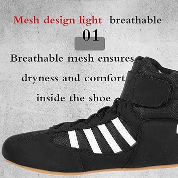 Leichtrit Botas De Lucha para Hombre Mujer,Zapatos Boxeo Hombre,Boxeo Hombre Zapatillas,Botas Boxeo Mujer,Antideslizante,Ligero,CóModo Y Transpirable,Boxeo De Lucha Libre,Lucha Libre Masculina2