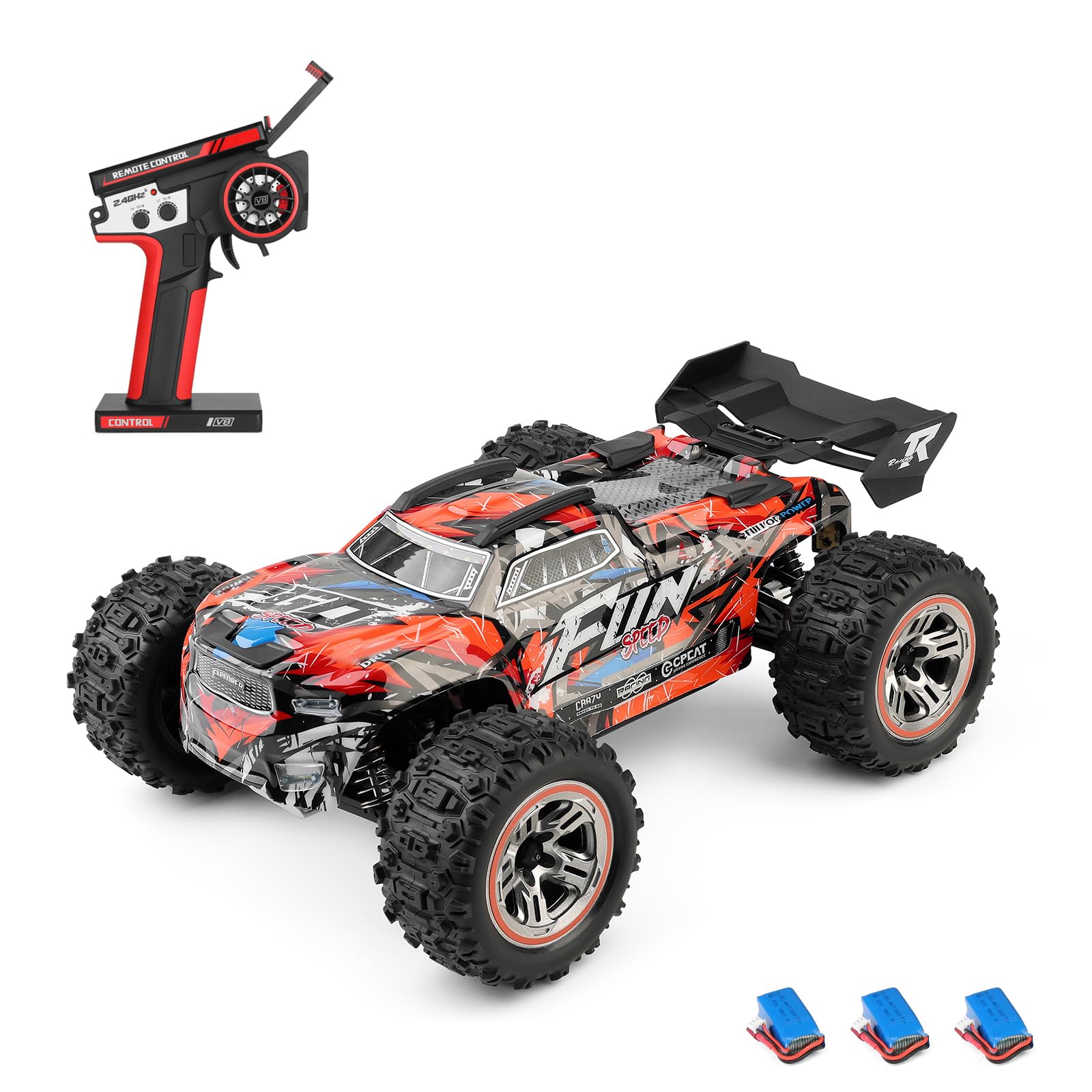 Camion télécommandé tout terrain HUIOP 184008 de rechange 3 batterie