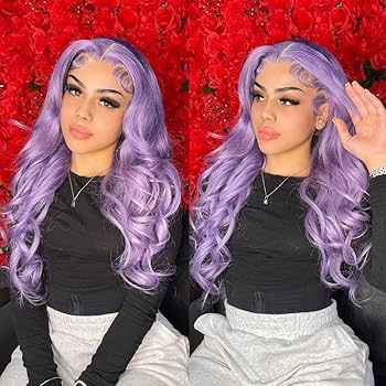 Amazon.com : Msviki Lavender Purple Human Hair Wig For Women Amazon.com : Msviki Lavender Purple Human Hair Wig For Women