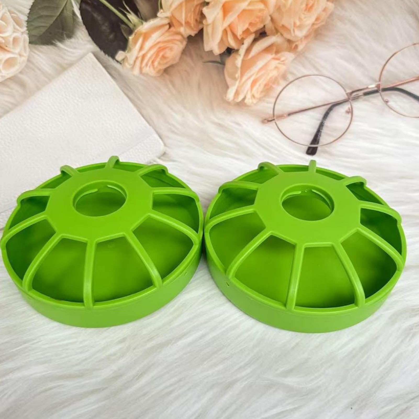 Mangiatoia per Pollame - Rotonda Antirovesciamento Alimentazione Antiscivolo - Dispenser Cibo per Uccelli e Mangiatoia per Polli | per Pappagalli Pappagallini Piccioni Quaglie Anatre Pollaio Giardino