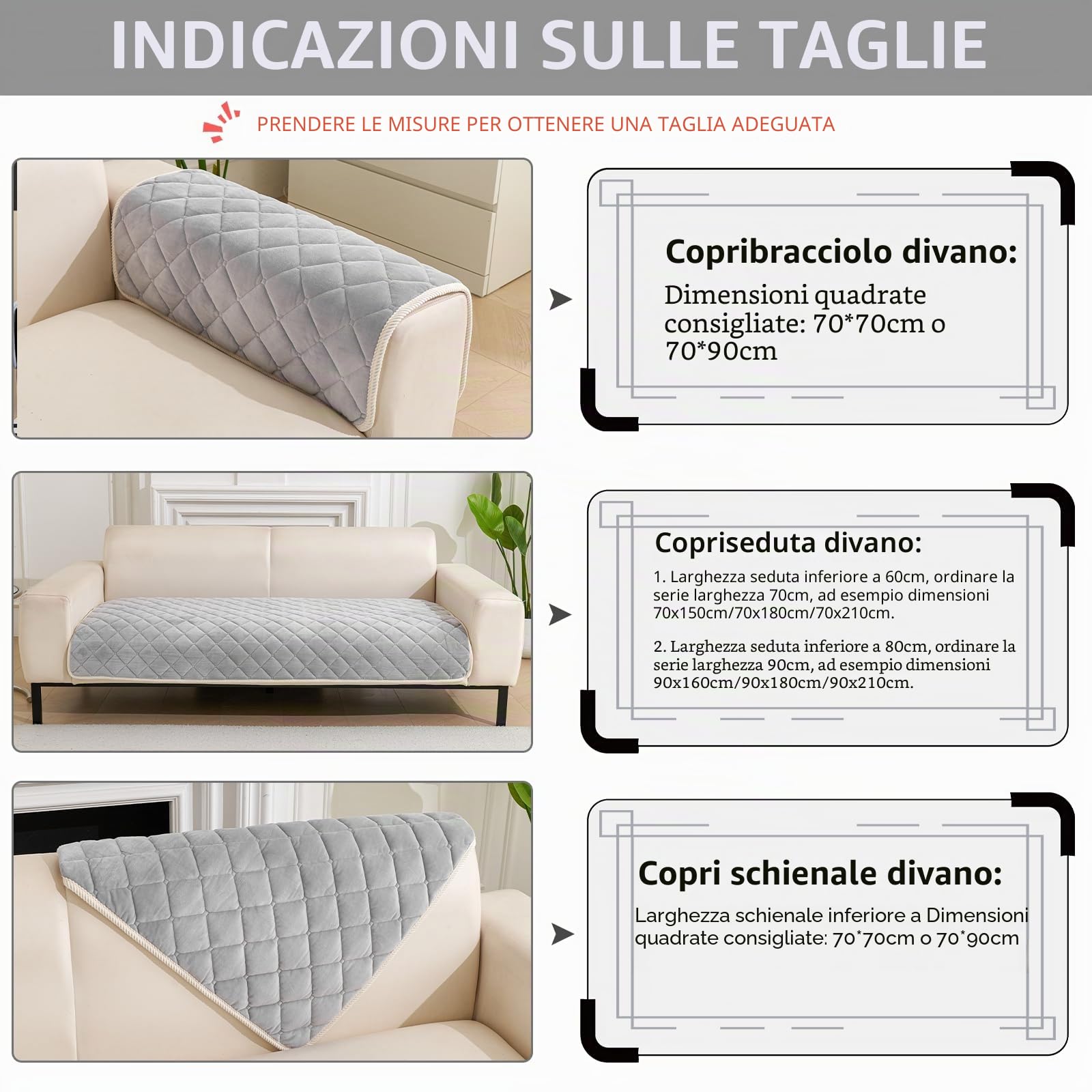 GKXLH Nuovo Copridivano Lavabile - Morbidi Copridivano in Pile di Latte 1 2 3 Posti, Fodere Antiscivolo per Divano, Fodere per Divano Componibile, Fodera per Divano Angolare a L, Protezione per Mobili