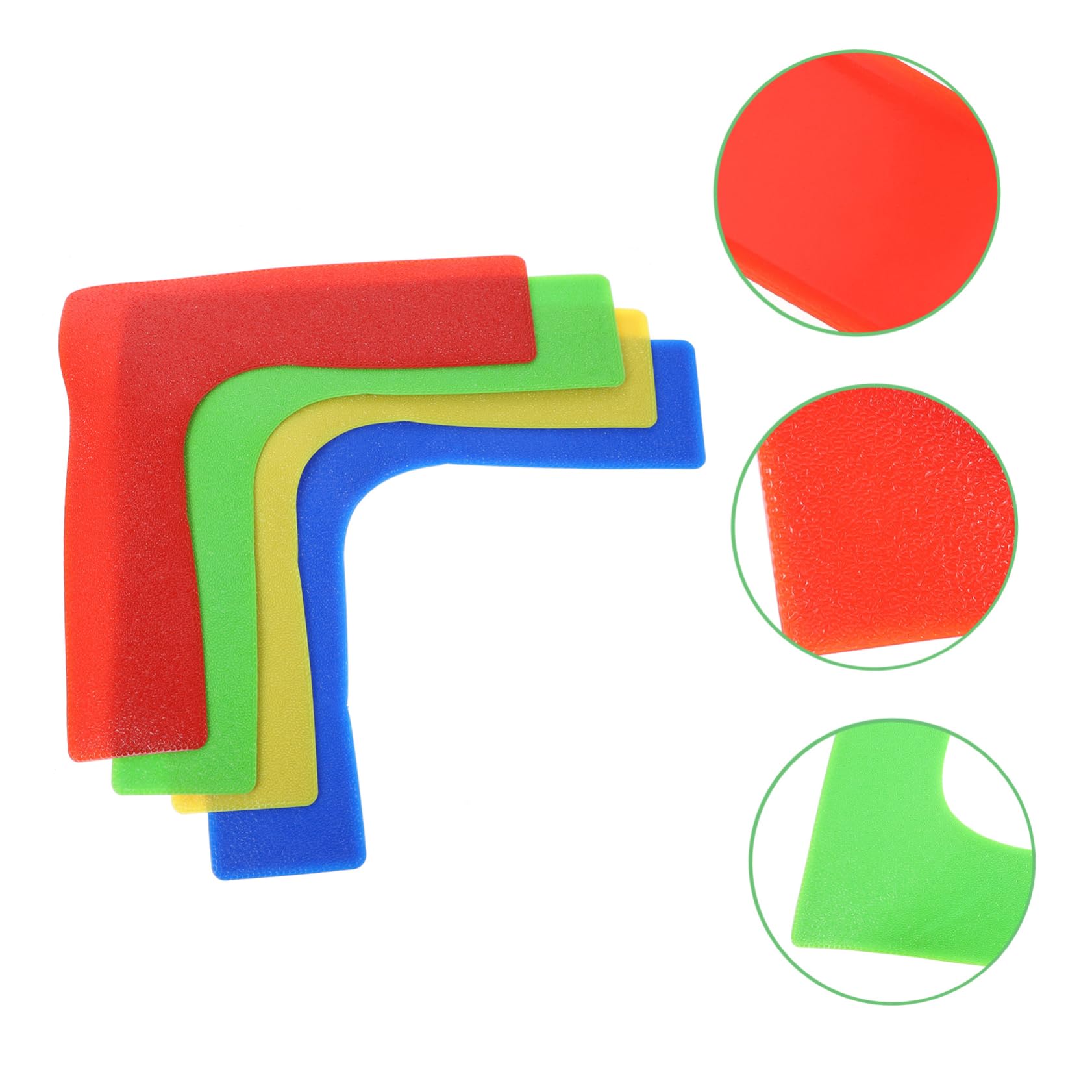Toyvian Marcatori per Pavimenti in PVC, 4 Unitá, Angolo Retto, Resistenti agli Strappi e Antiscivolo, per Allenamento Sportivo e Campi da Tennis